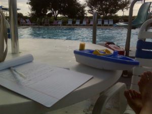 Working by the Pool